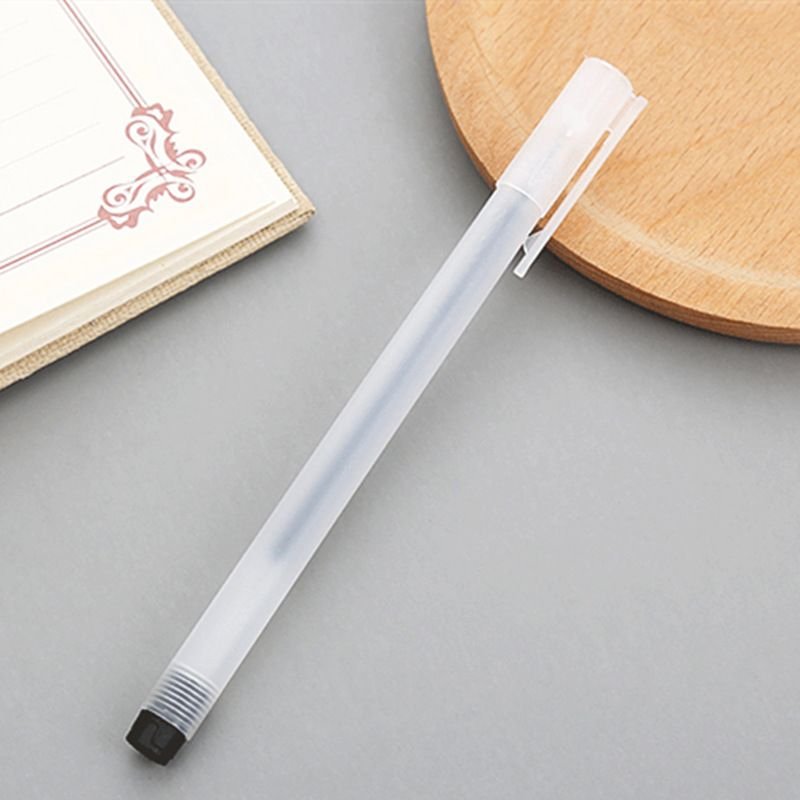 Transparent Frosted Rod Carbon Pen Small White Rod Neutral Pen