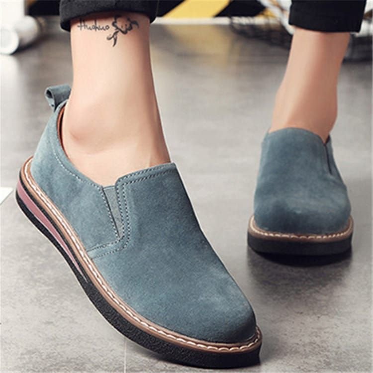 Size:4.5-10 Women Causal Slip On Suede Loafers