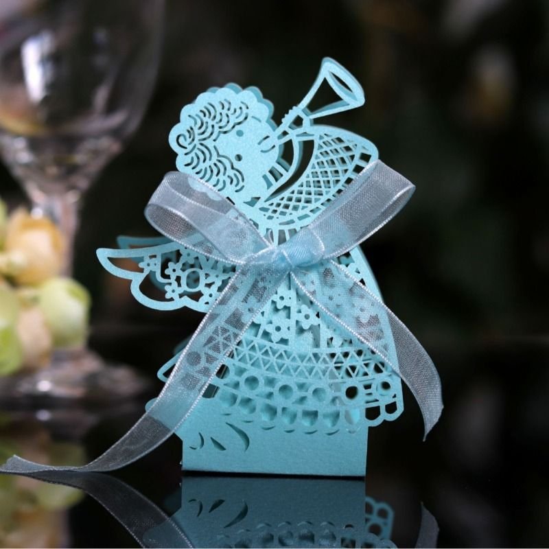 Simple Creative Laser Hollow Three-Dimensional Girl Wedding Party L Chocolate Candy Packaging Box