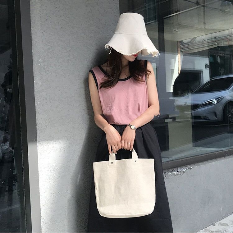 Simple Solid Canvas Handbags