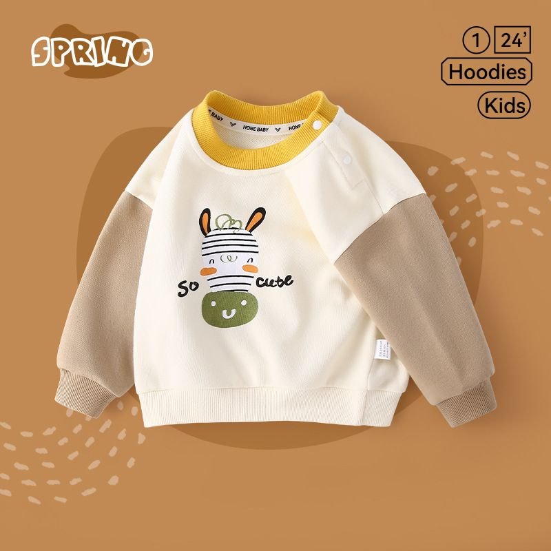 Kids Toddler Boys Girls Spring Autumn Casual Cute Cartoon Print Long Sleeve Sweatshirts