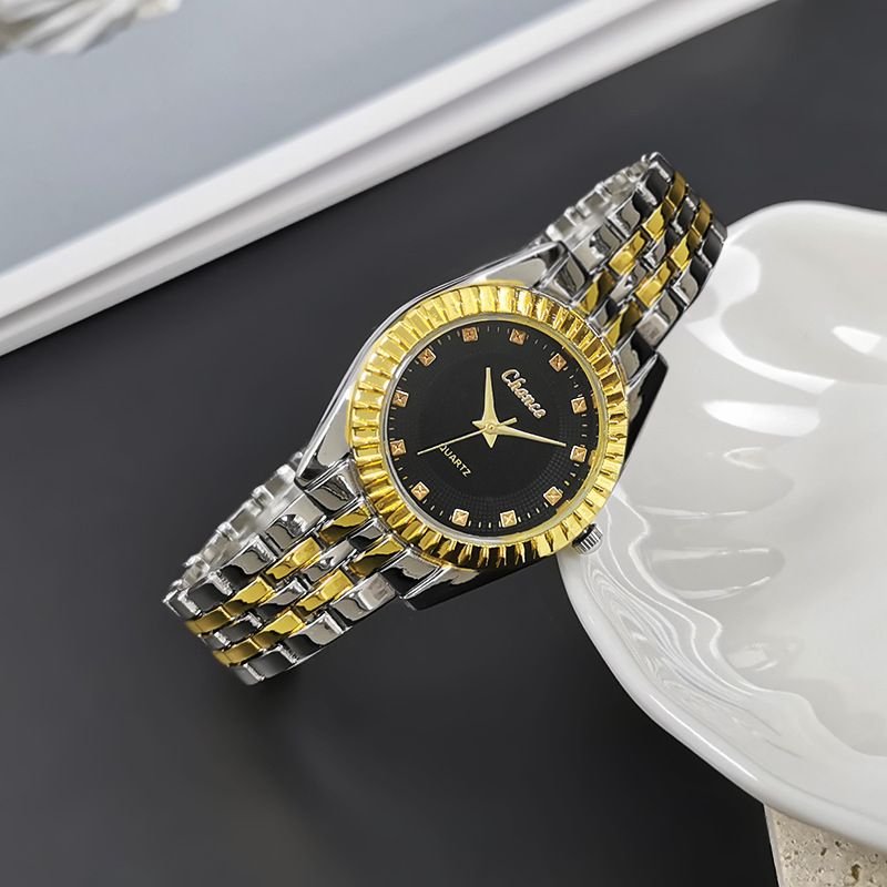 Simple Fashion Sun Pattern Quartz Alloy Steel With Couple Handle