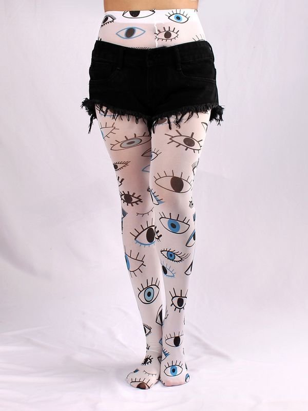 Women Fashion Creative Evil Eye Printed Pantyhose