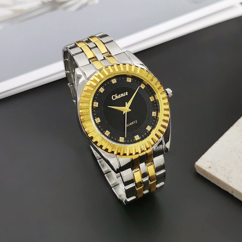 Simple Fashion Sun Pattern Quartz Alloy Steel With Couple Handle