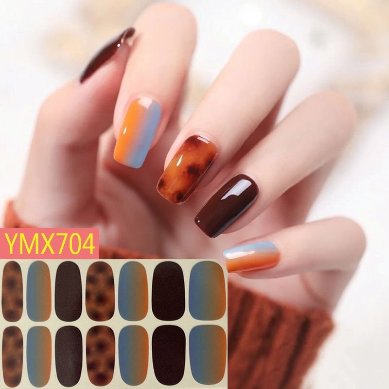 Autumn And Winter Leopard Cow Pattern Nail Stickers