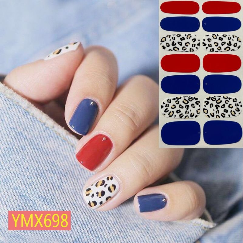 Autumn And Winter Leopard Cow Pattern Nail Stickers