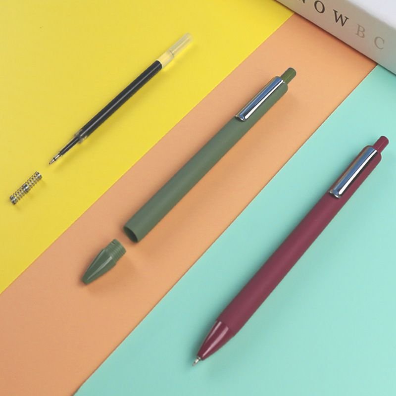 Simple Solid Color Student Stationery Press Gel Pen