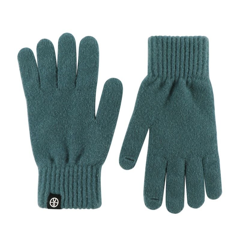 Autumn And Winter Women Fashion Solid Color Warm Knitted Touch Screen Gloves