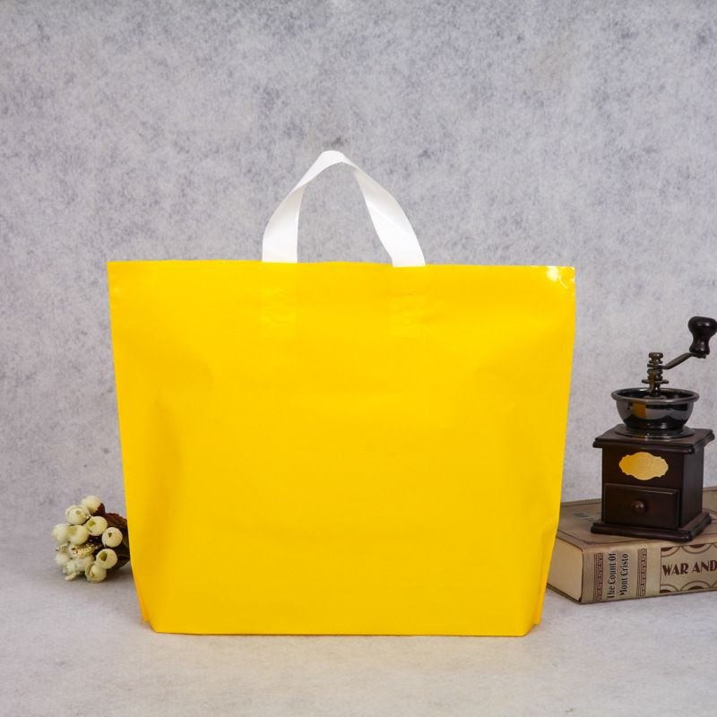 Fashion Solid Color Large Capacity Clothing Packaging Plastic Shopping Bag