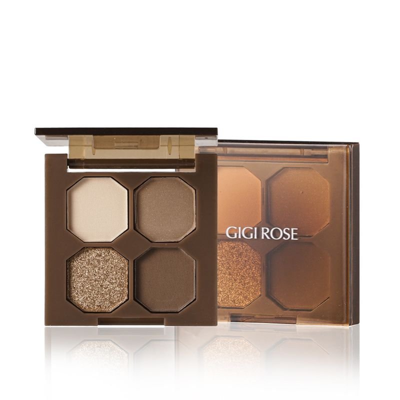 GIGI ROSE Women Easy Makeup Earth Colors Brightening Matte Four-Color Eye Shadow Plate