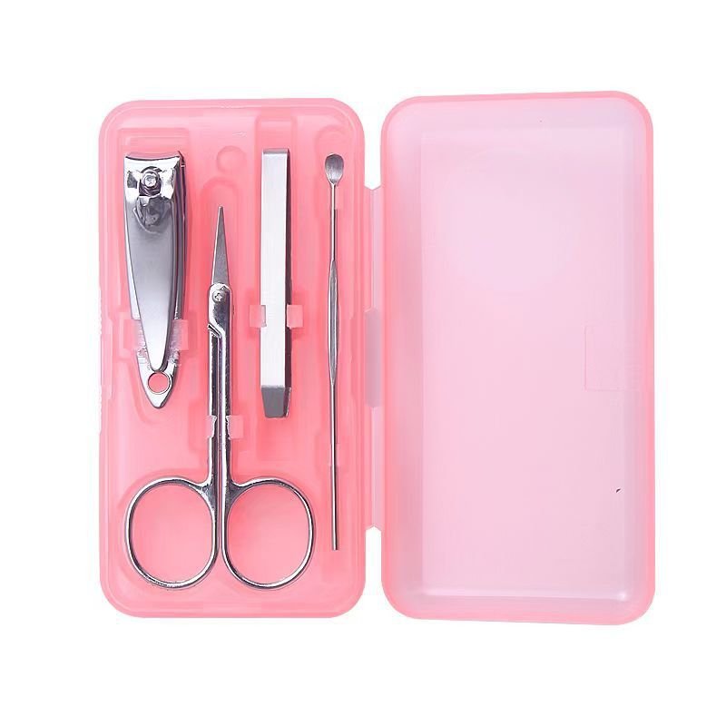 Stainless Steel Nail Clipper Portable Nail Art Manicure Tool Plastic Box 4 Piece Set Nail Clipper Nail Clipper Nail Suit