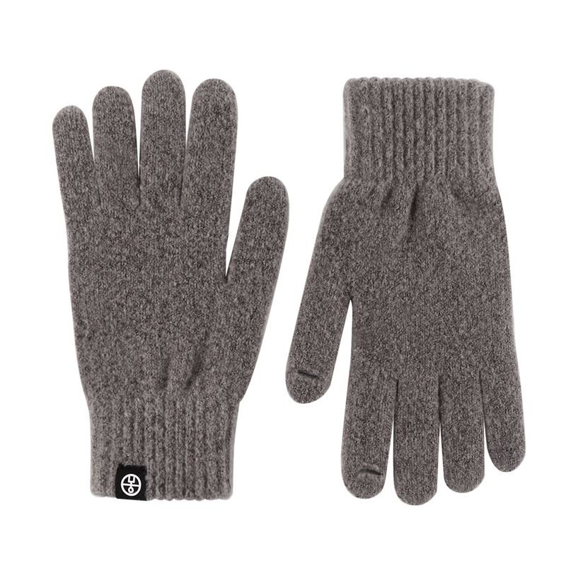 Autumn And Winter Women Fashion Solid Color Warm Knitted Touch Screen Gloves