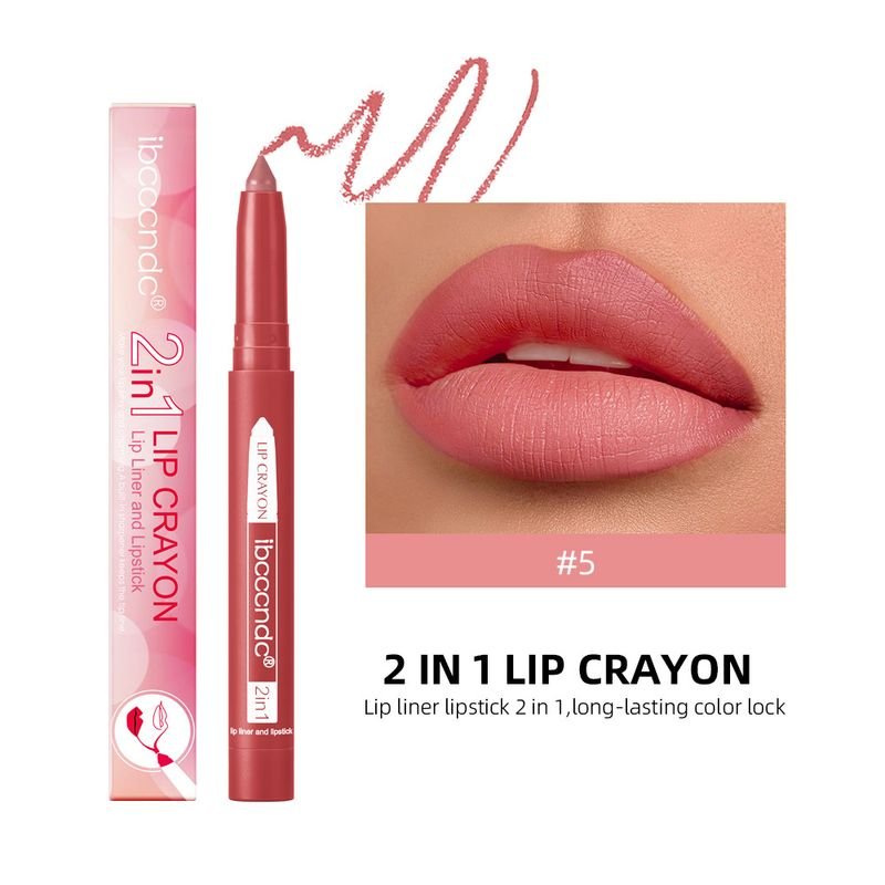 Ibcccndc Women Long-Lasting Waterproof Matte Rotating Lip Liner