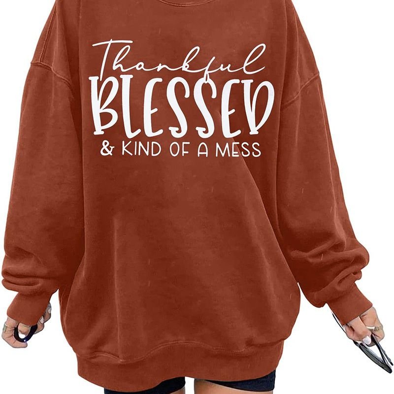 Thanksgiving Women Long Sleeve Crewneck Sweatshirt