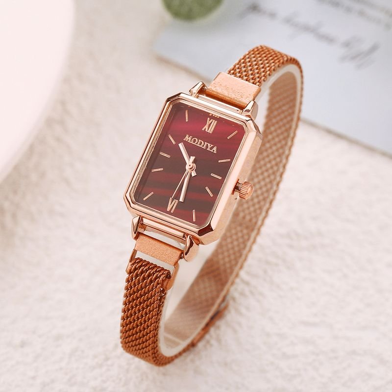 Women Fashion Square Peacock Green Quartz Watch