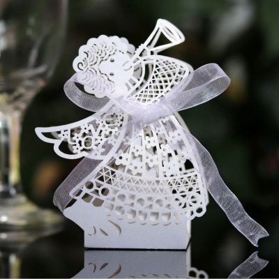 Simple Creative Laser Hollow Three-Dimensional Girl Wedding Party L Chocolate Candy Packaging Box