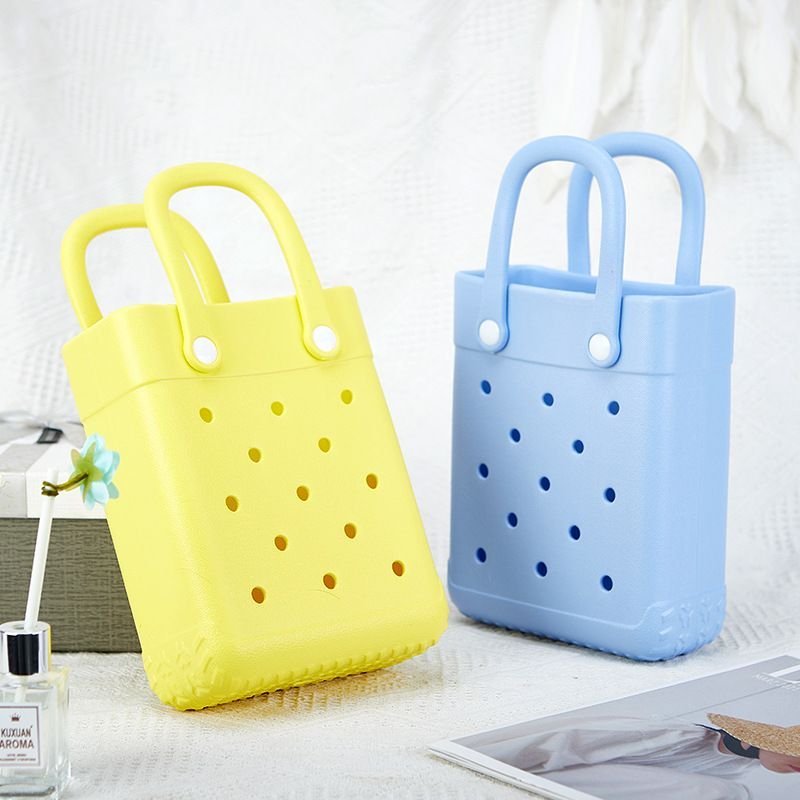 Fashion Solid Color EVA Mini Hole Tote Bag