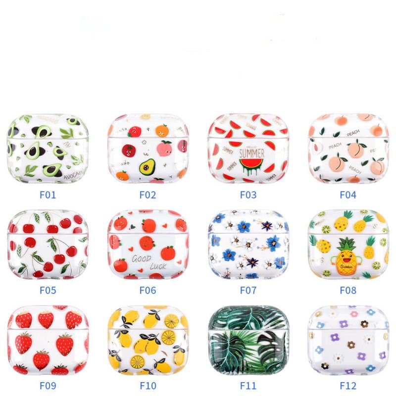 Women'S Fashion Fruit Pattern Flora Cute Airpods Case