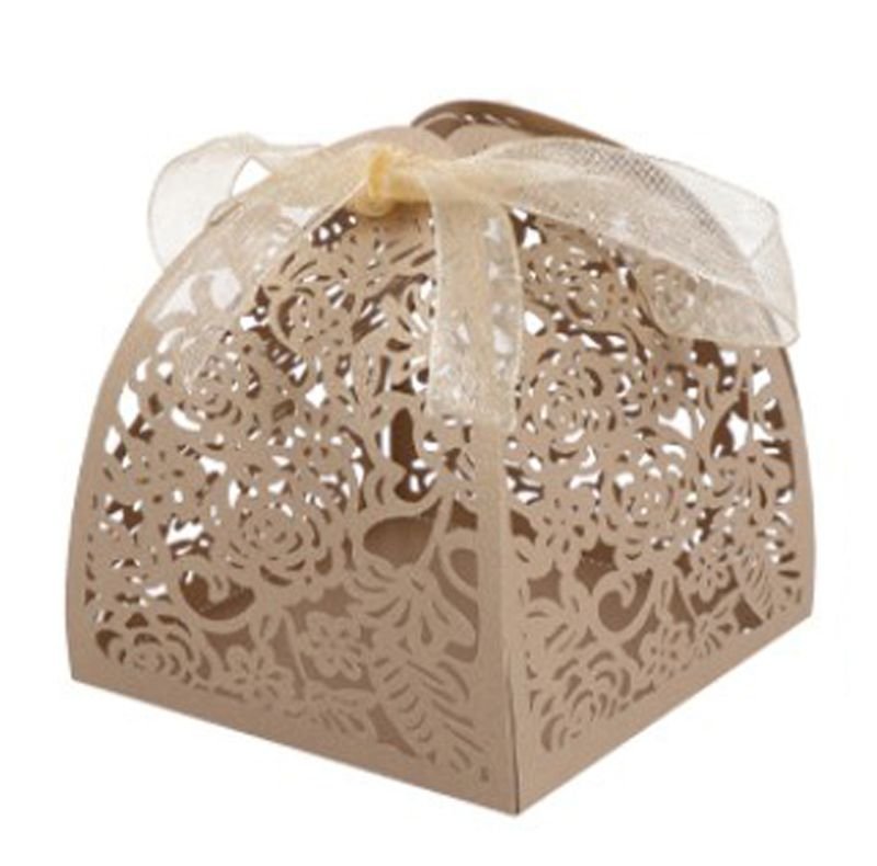 Simple Creative Hollow Rose Wedding Chocolate Candy Packaging Box