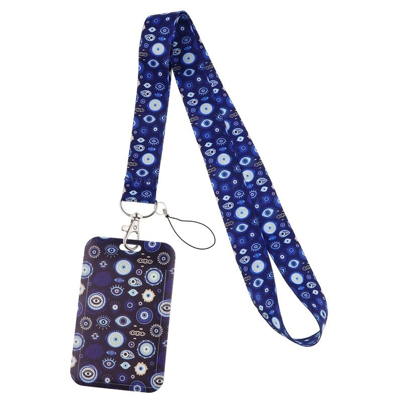 Women Fashion Evil Eye Mobile Phone Lanyard Access Control Card Set